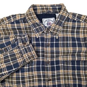 American Blue Authentics Plaid Fleece Lined Flannel Shirt Men Large Outdoor Camp